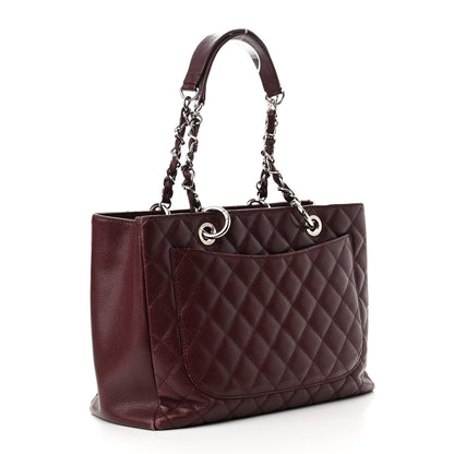 Chanel Caviar Quilted Grand Shopping Tote GST Burgundy 2 of 9