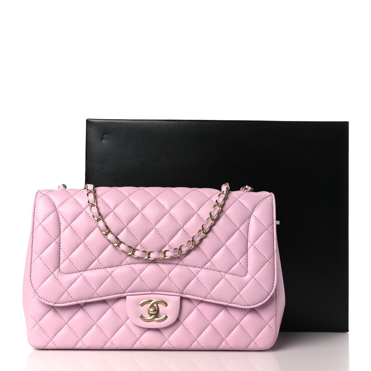 Lambskin Quilted Medium Mademoiselle Chic Flap Pink