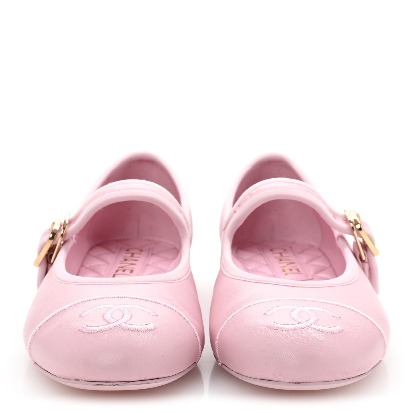 Lambskin Mary Jane Flats 36.5 Light Pink