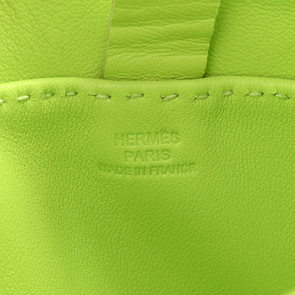 Hermes Lambskin Clou De Selle Pouch Kiwi 6 of 11