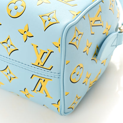 Louis Vuitton Empreinte Monogram Speedy Bandouliere 20 Baby Blue 8 of 8
