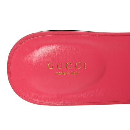 Gucci Cosmos Softy Calfskin Interlocking G Cut Out Slide Sandals 39.5 Rhodamine Pink 8 of 9