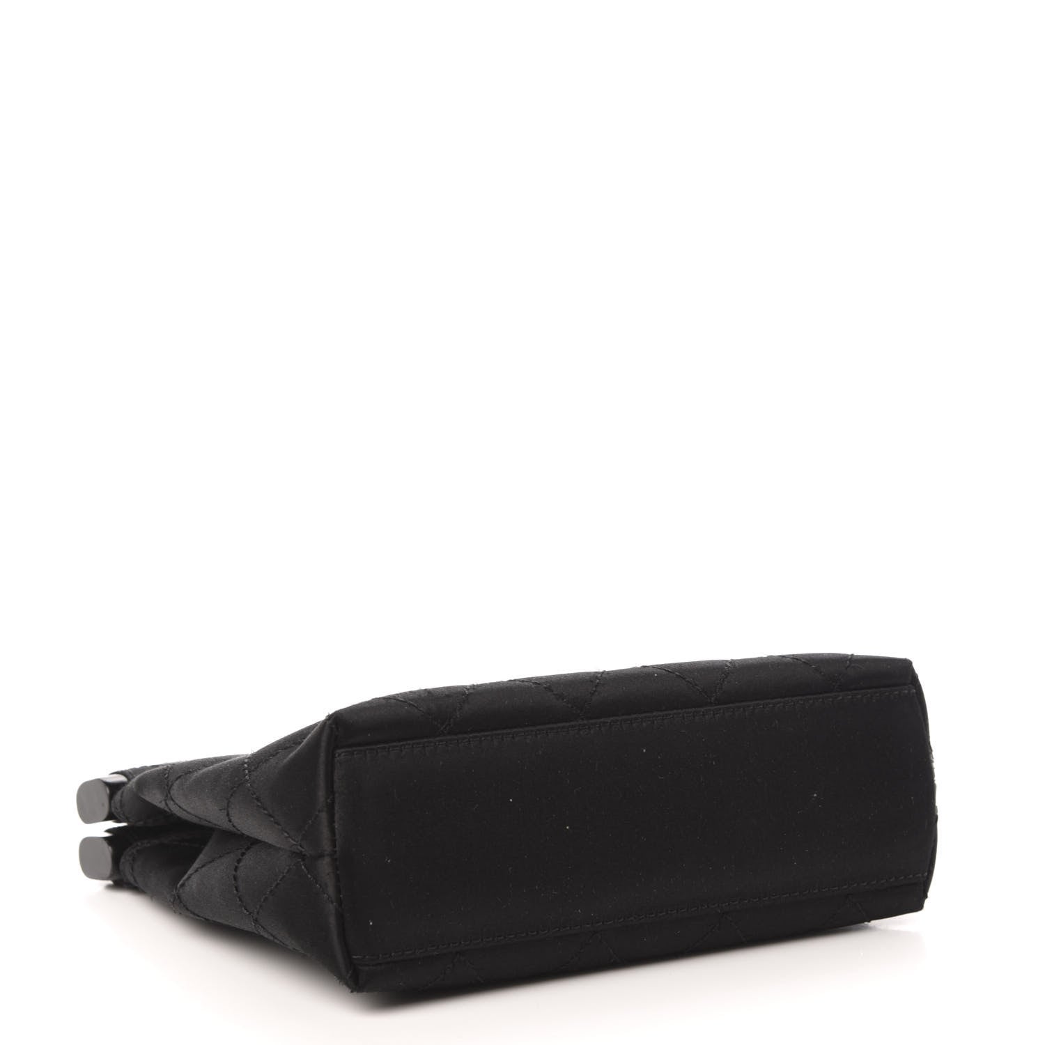 Chanel Satin Quilted Clutch Black 4 of 9