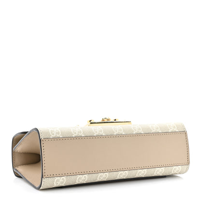 Gucci GG Supreme Monogram Calfskin Mini Padlock Shoulder Bag Beige Mystic White Oatmeal 4 of 11