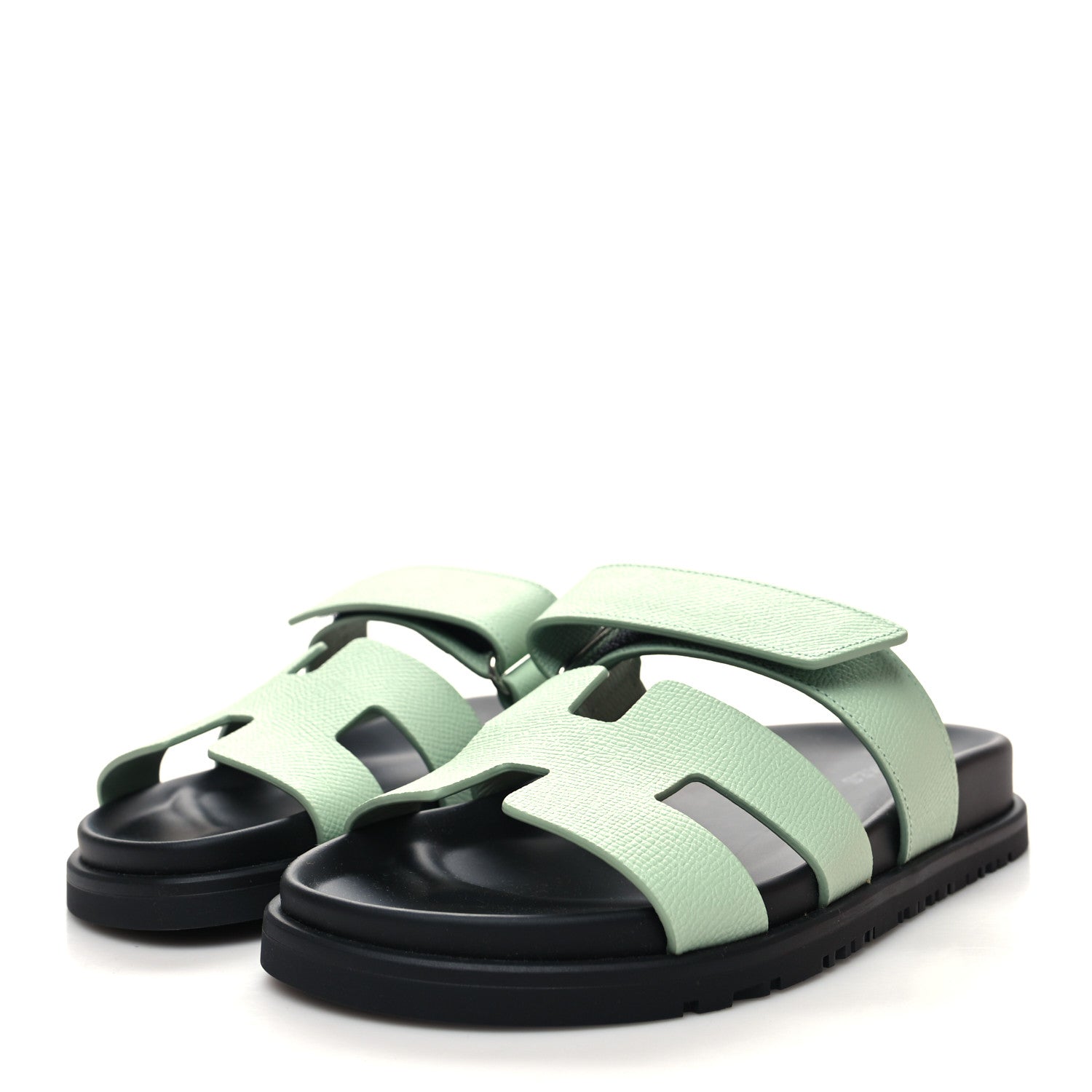 Hermes Epsom Womens Chypre Sandals 35.5 Vert Jade 3 of 9