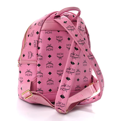 MCM Visetos Studded Small Dual Stark Backpack Pink 3 of 9