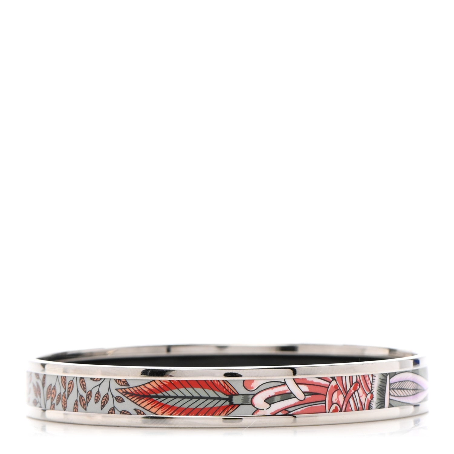 Hermes Enamel Printed Narrow La Marche de Savana Bracelet 65 Romantique 3 of 5