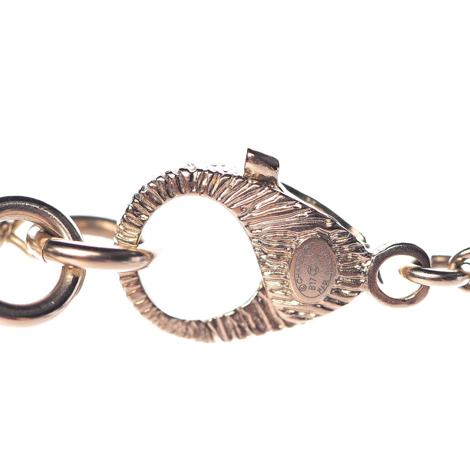 Chanel Pearl Crystal Flower CC Long Necklace Golden Pearly White 4 of 5