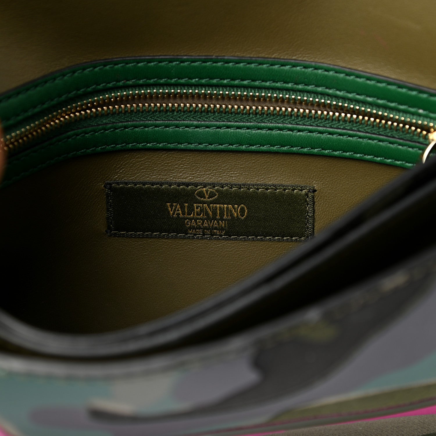 Valentino Garavani Nappa Canvas Camouflage Rockstud Wristlet Clutch Multicolor 7 of 7