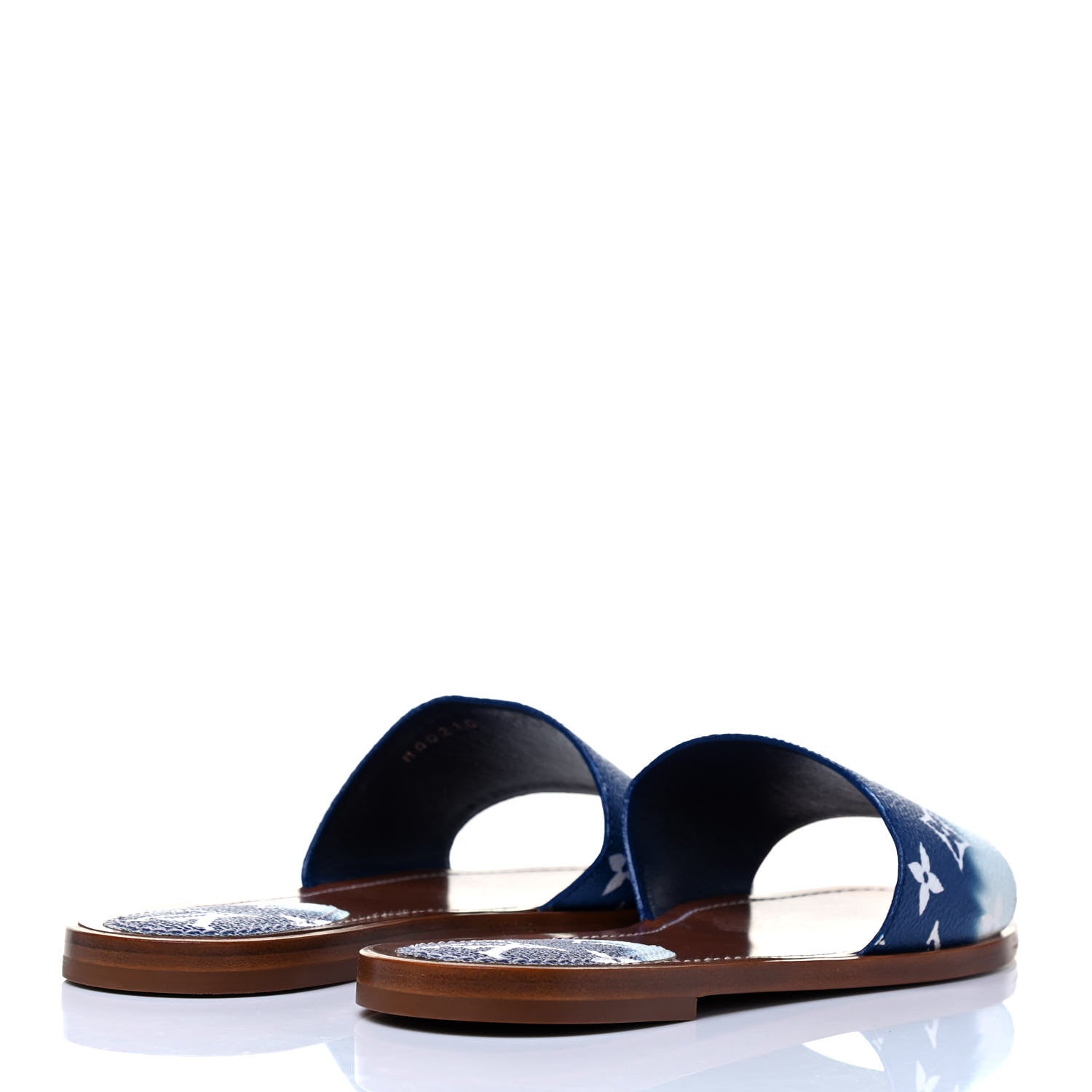 Louis Vuitton Monogram Escale Lock It Flat Mule 38 Blue 6 of 8