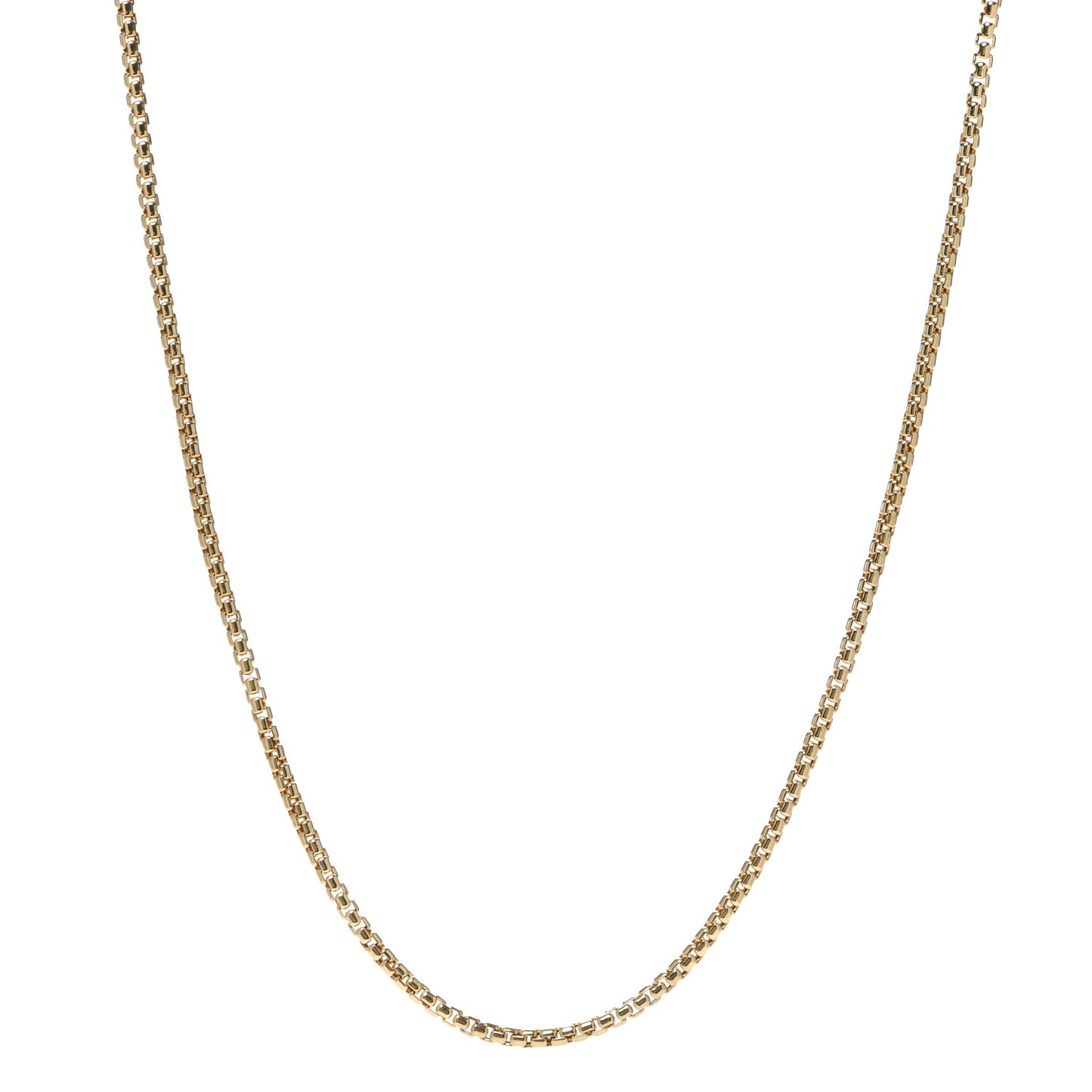 18K Yellow Gold 3.4mm Box Chain Necklace 26"