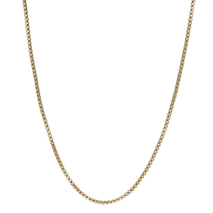 David Yurman 18K Yellow Gold 3.4mm Box Chain Necklace 26" 1 of 4