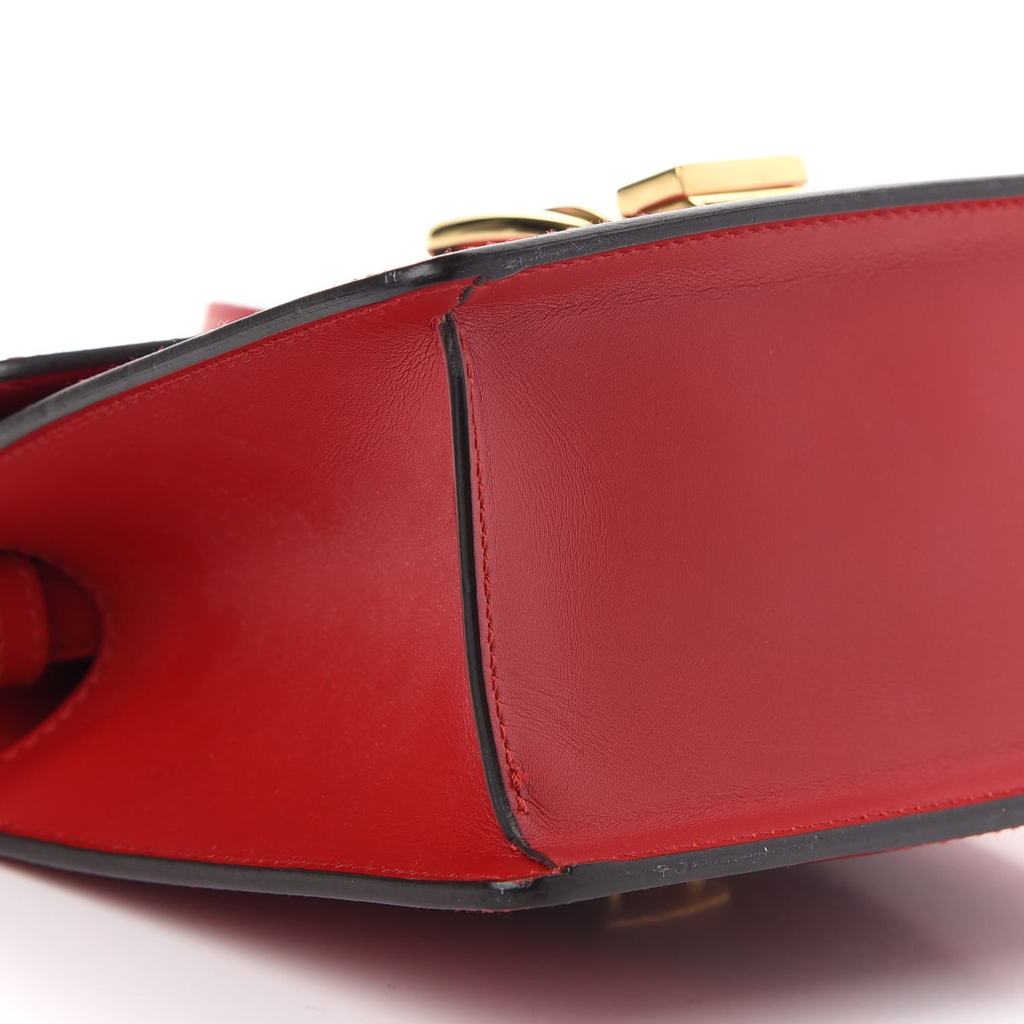 Calfskin Mini Sylvie Top Handle Bag Hibiscus Red