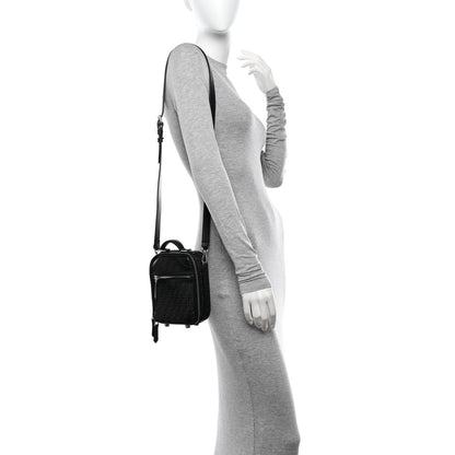 Fendi Recycled Fabric Jacquard Vitello Astro Micro FF Mini Trolley Bag Asfalto Black 2 of 11