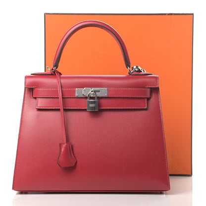 Hermes Tadelakt Kelly Sellier 28 Rouge Vif 7 of 7