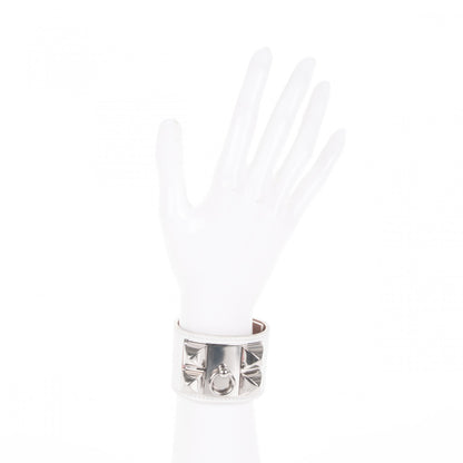 Hermes Epsom Collier de Chien CDC Bracelet S White 2 of 7