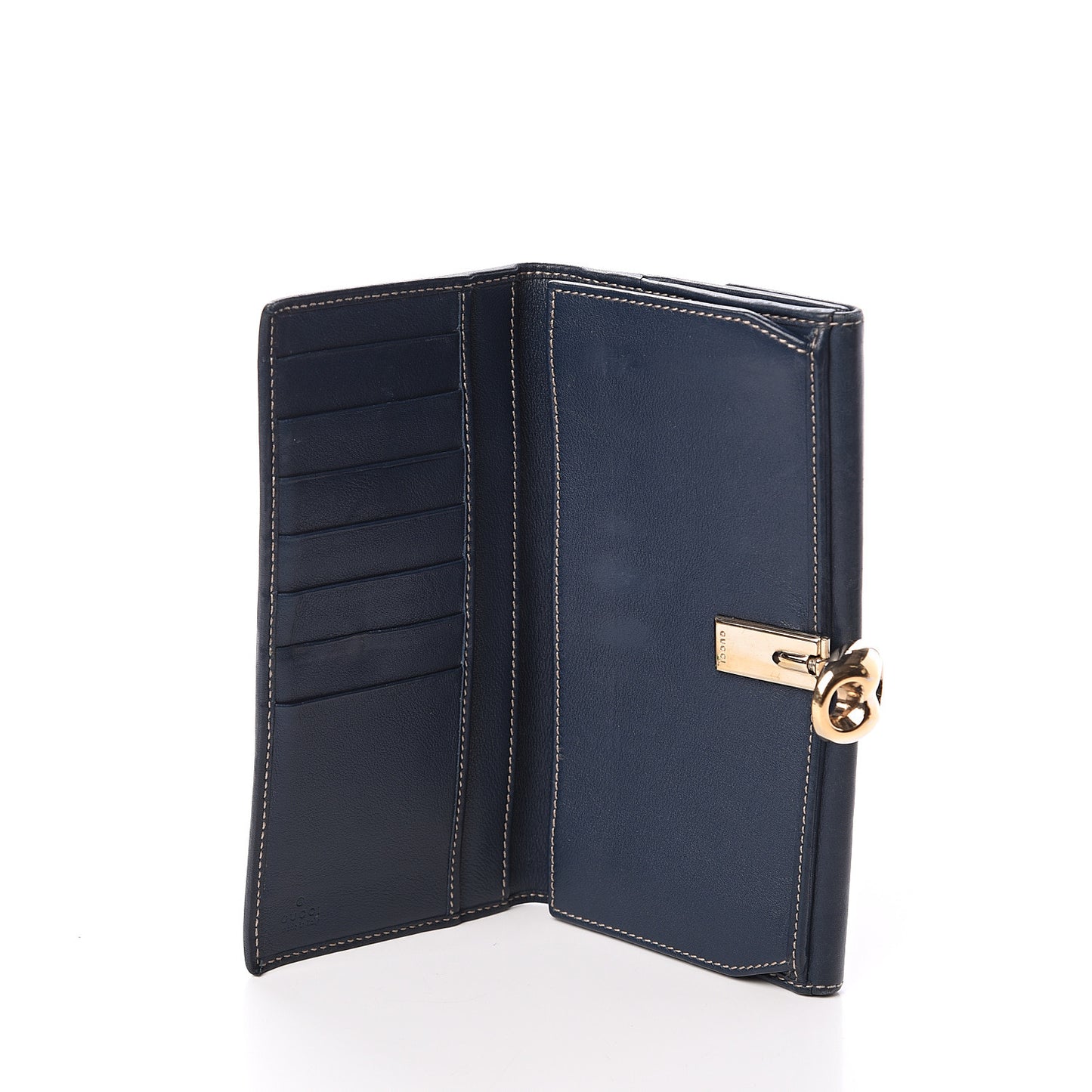 Guccissima Wave Continental Wallet Blue
