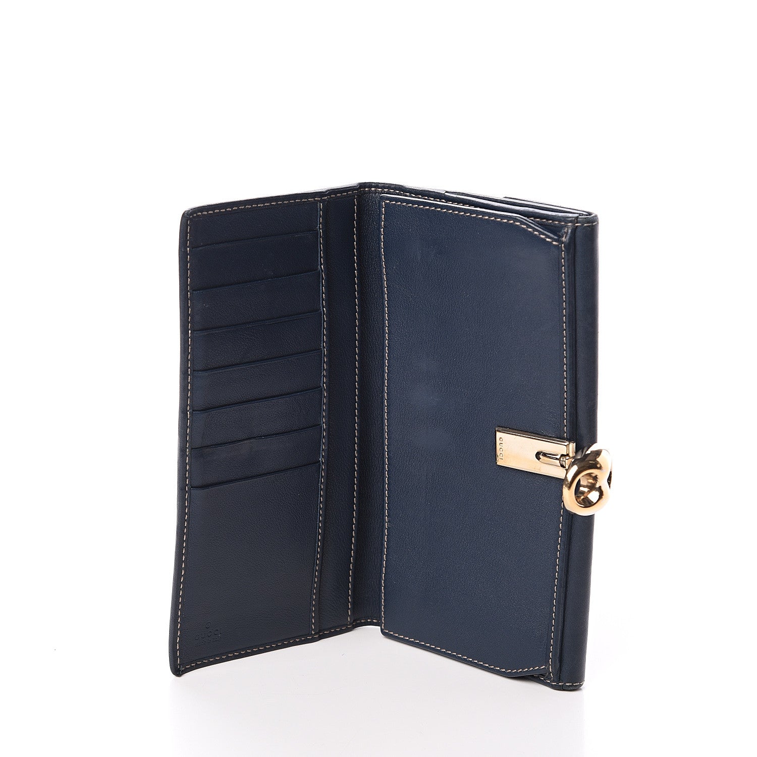 Gucci Guccissima Wave Continental Wallet Blue 4 of 5