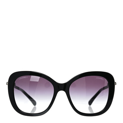 Chanel Acetate Butterfly Winter Pearl Sunglasses 5339-H Black 2 of 7
