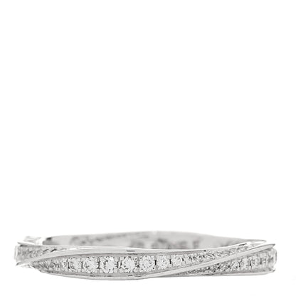 Graff 18K White Gold Diamond Spiral Pave Band Ring 46 3.75 1 of 7