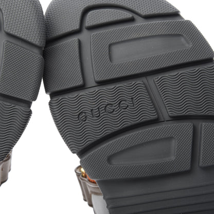 Gucci X SEGA Nappa Mesh Mens Aguru Sandals 9 Black Green Orange 6 of 8