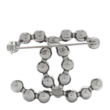 Chanel Ruthenium Crystal CC Brooch 3 of 4