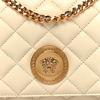 Versace Nappa Quilted Small Medusa Chain Crossbody White 7 of 9
