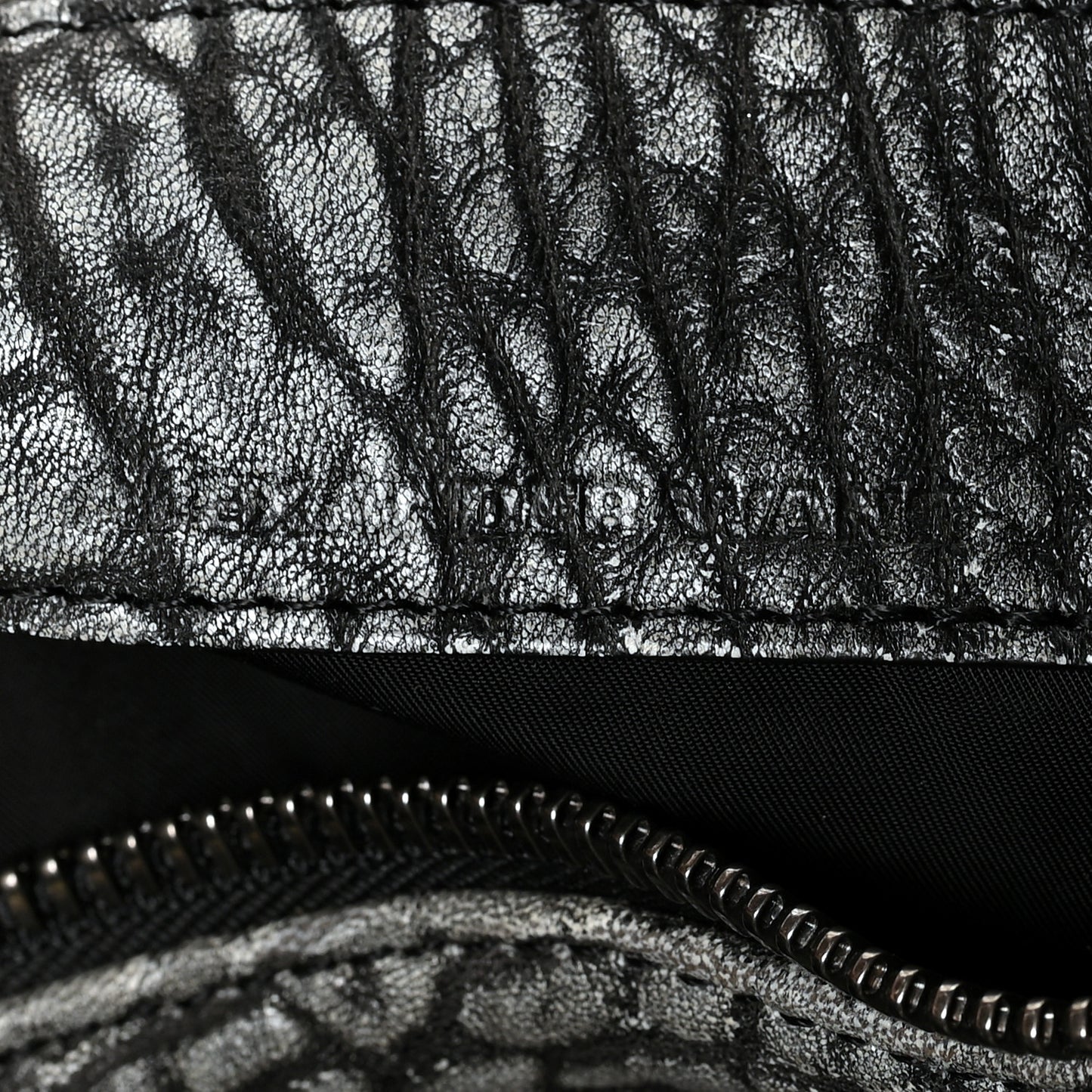 Pebbled Lambskin Rocco Silver Hardware