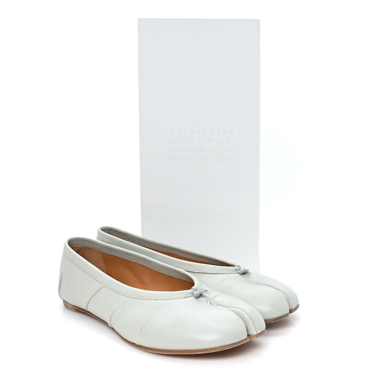 Maison Margiela Ovine Tabi Ballet Flats 37 Alabaster 9 of 9