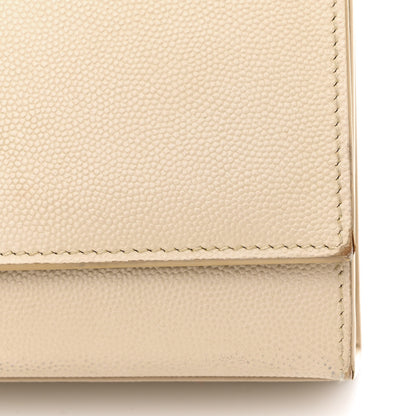 Saint Laurent Grain De Poudre Medium Classic Monogram Kate Satchel Sable Beige 13 of 14