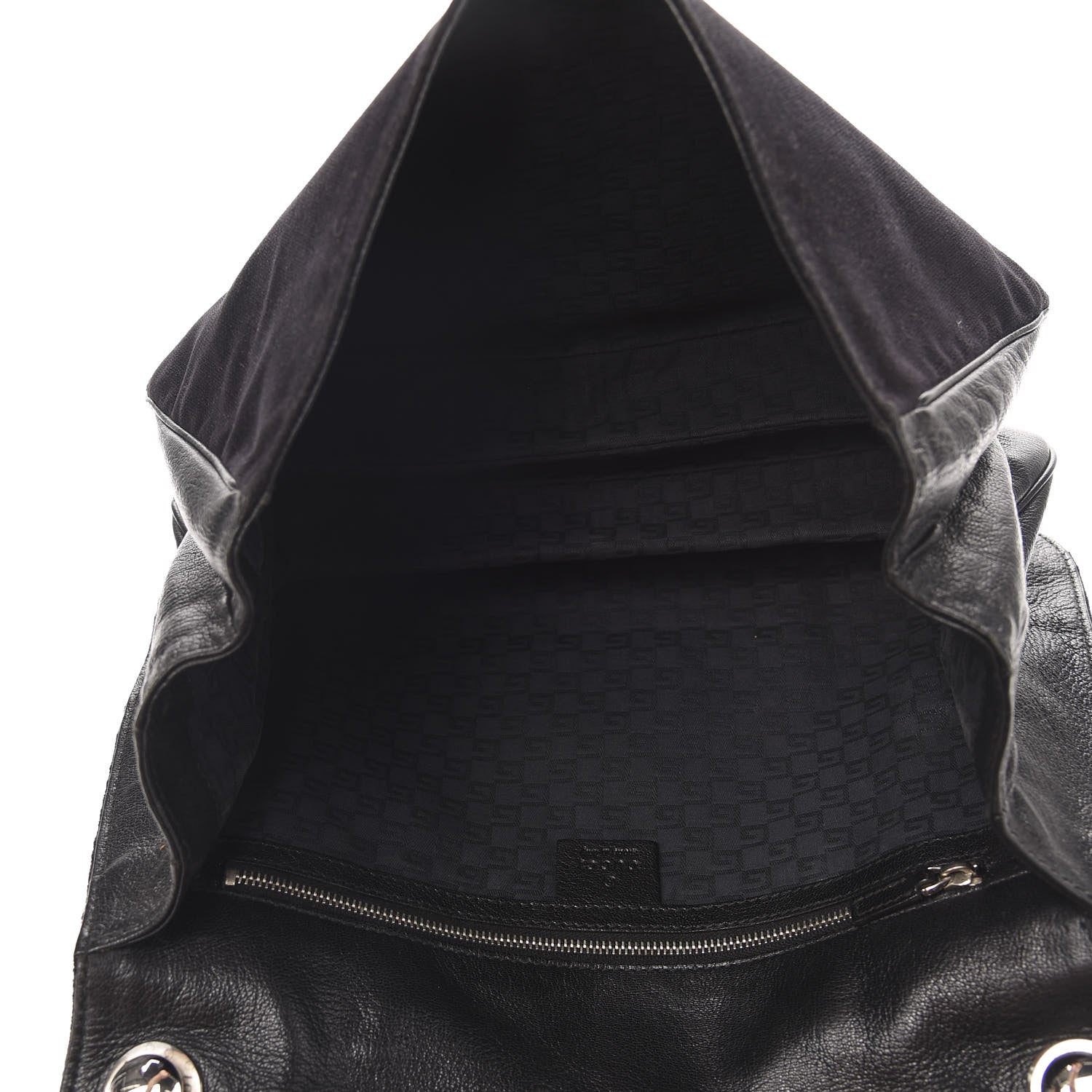 Gucci Velvet Web Blondie Medium Shoulder Flap Bag Black White 5 of 16