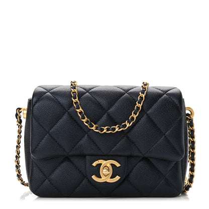 Chanel Iridescent Caviar Quilted Mini My Perfect Flap Dark Blue 1 of 11