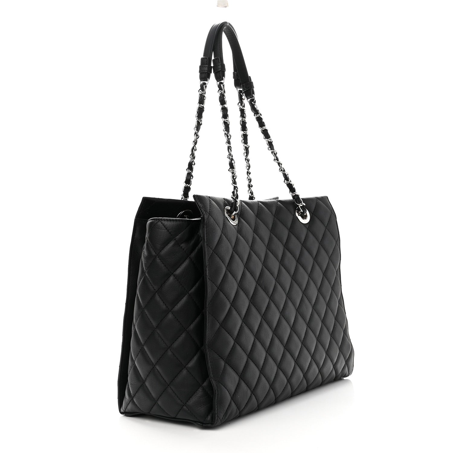 Chanel Calfskin Quilted Large Chic and Soft Shopping Tote Black 4 of 11