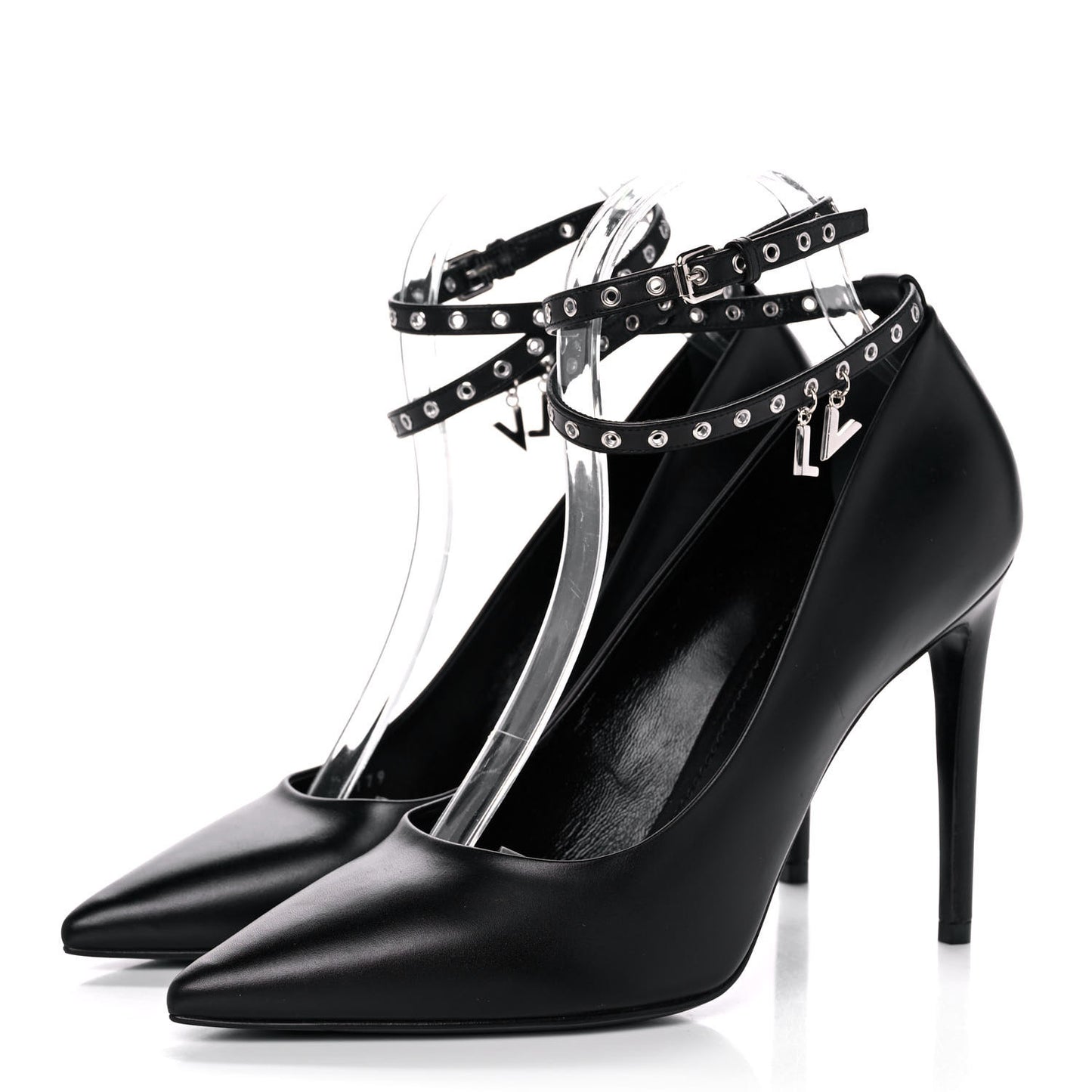 Calfskin Call Back Pumps 40 Black