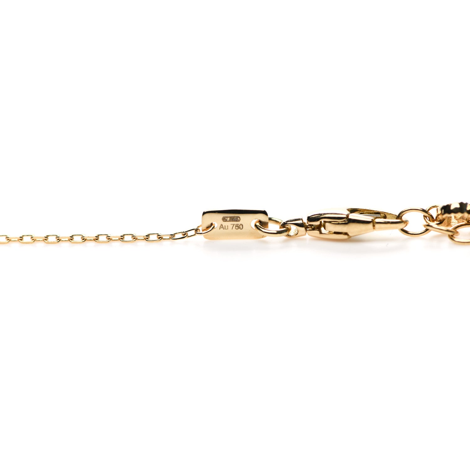 Gucci 18K Yellow Gold Diamond Onyx Le Marche Des Merveilles Feline Pendant Necklace 5 of 6