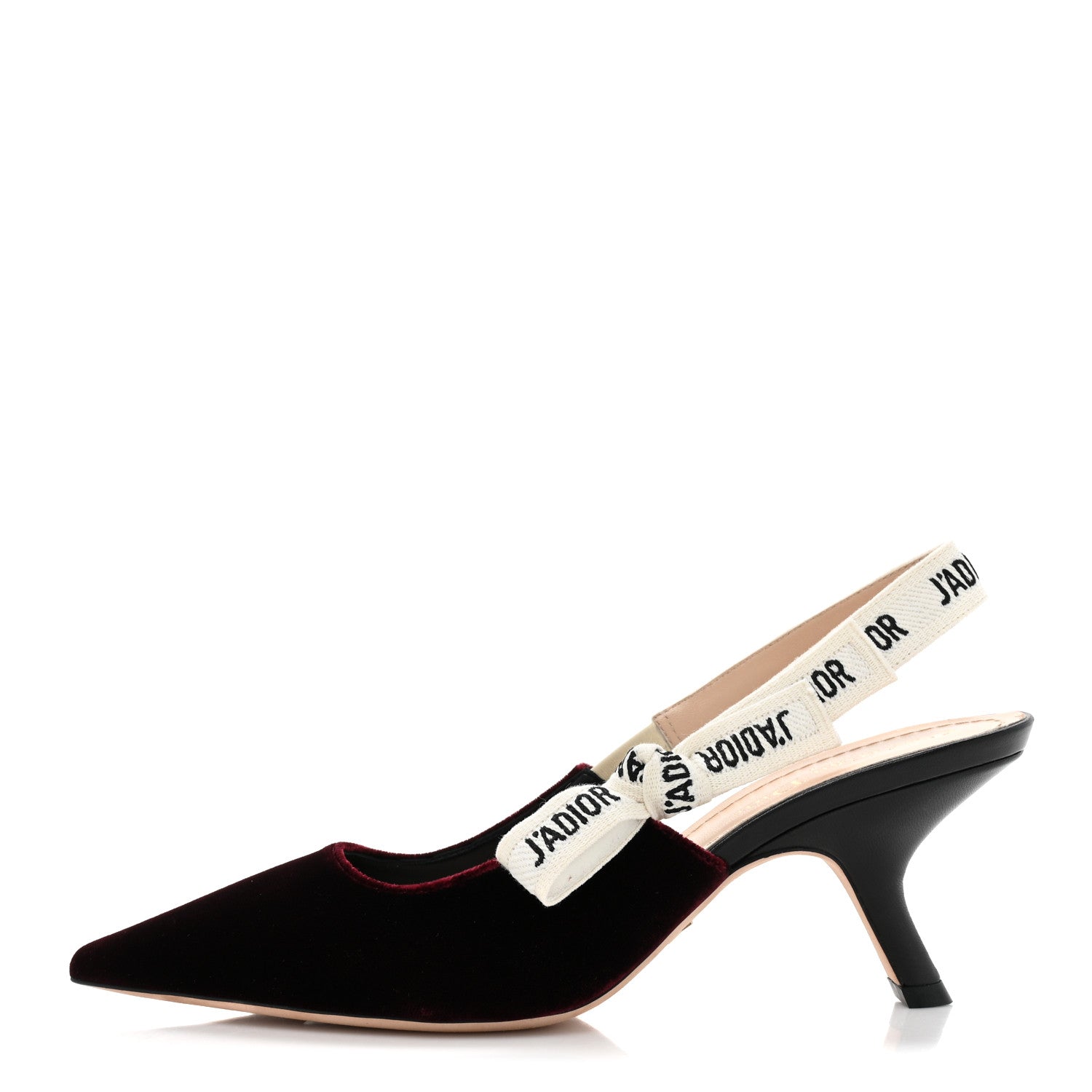 Christian Dior Velvet Ribbon J'Adior Slingback 65mm Pumps 38 Deep Amaranth 1 of 9