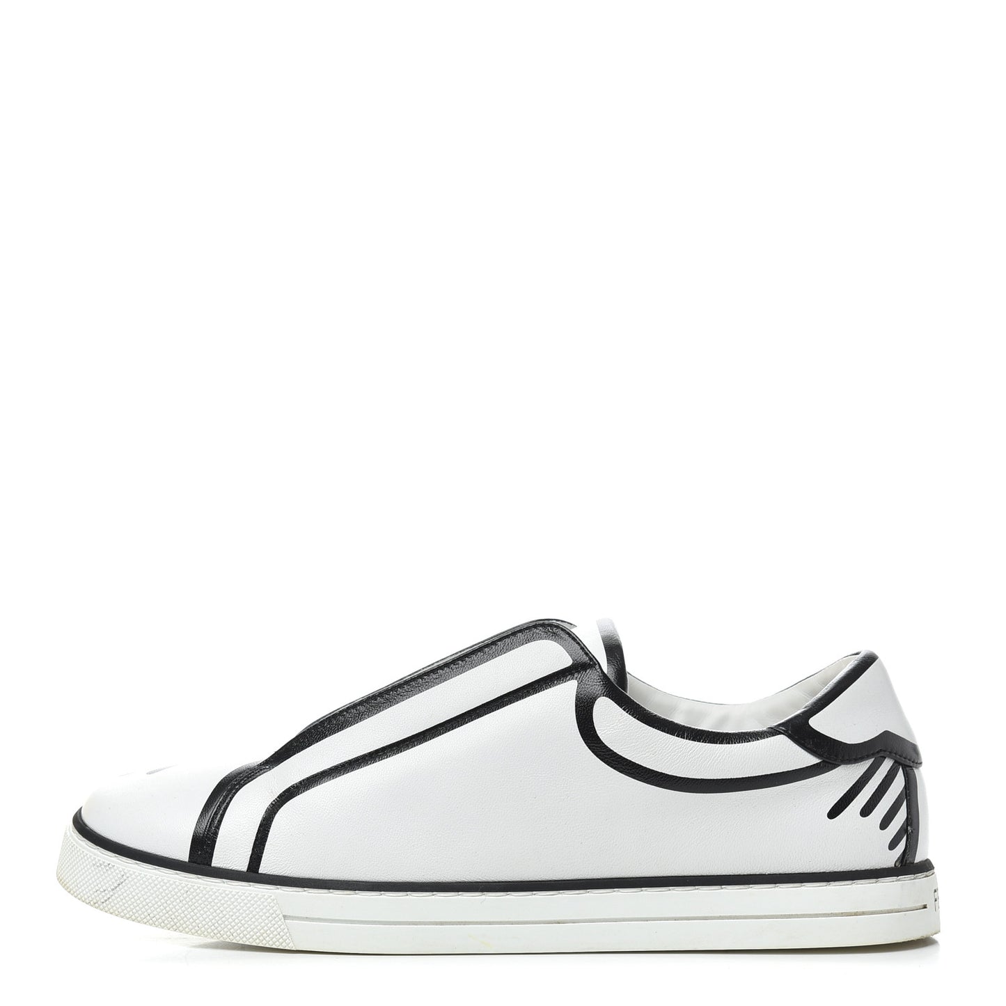 X JOSHUA VIDES Nappa Rockoclick Slip On Sneakers 37.5 Snow White Black