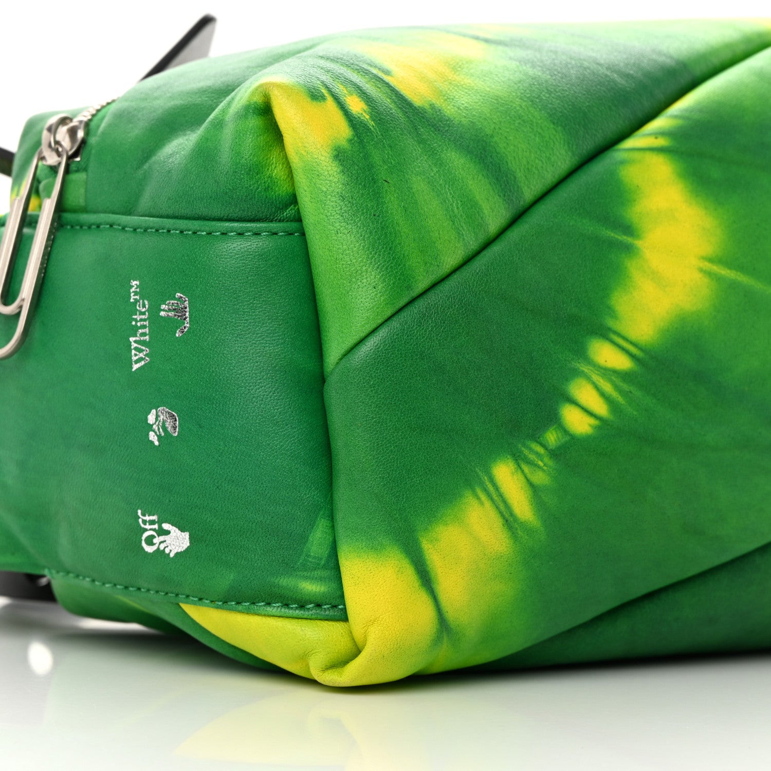 Off-White Padded Calfskin Tie-Dyed Pump 24 Tote Green Multicolor 9 of 12