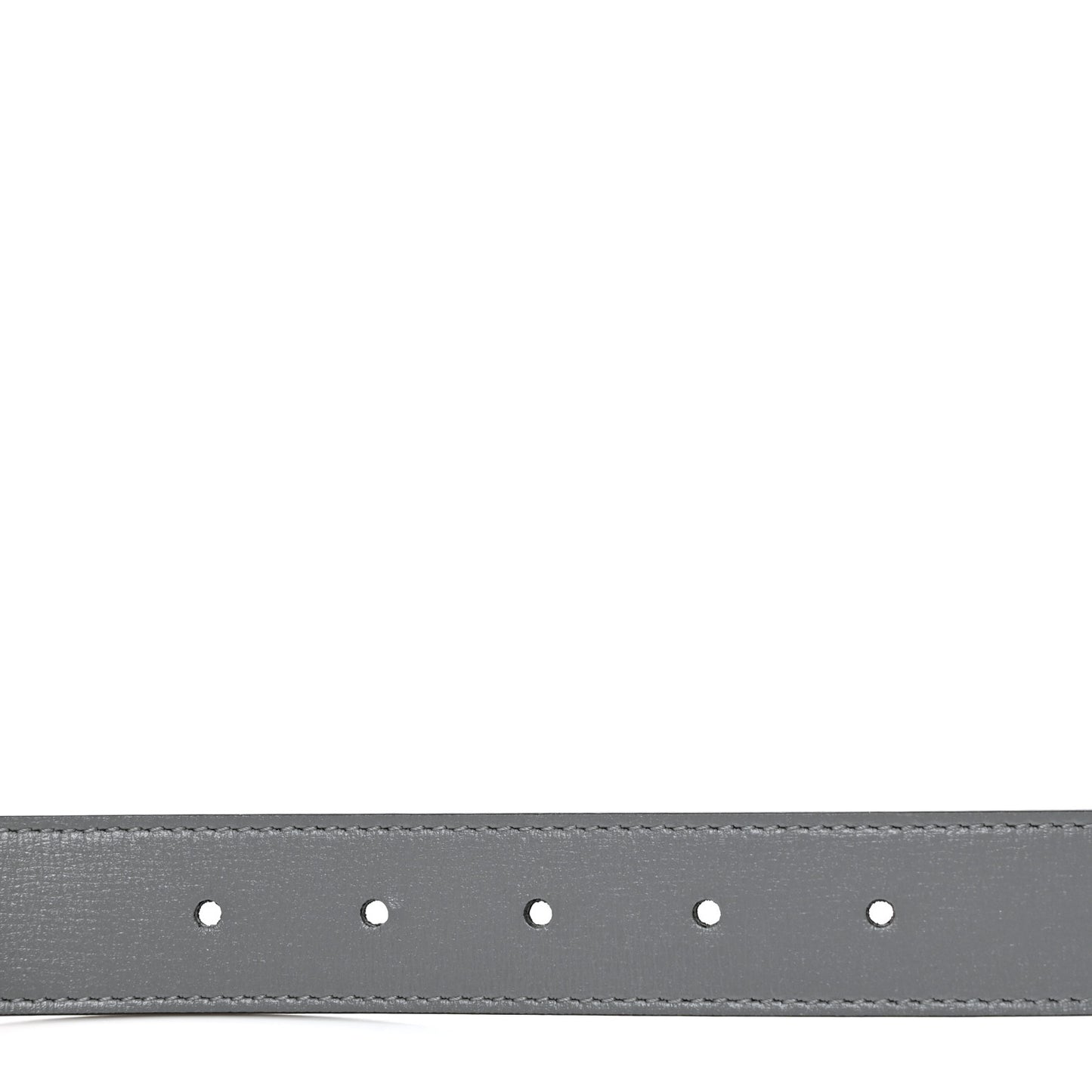 Azalea Calfskin Enamel Monochrome Double G 30mm Belt 80 32 Deep Grey