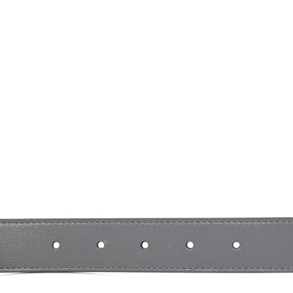 Gucci Azalea Calfskin Enamel Monochrome Double G 30mm Belt 80 32 Deep Grey 4 of 5