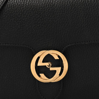 Gucci Dollar Calfskin Small Interlocking G Shoulder Bag Black 9 of 11