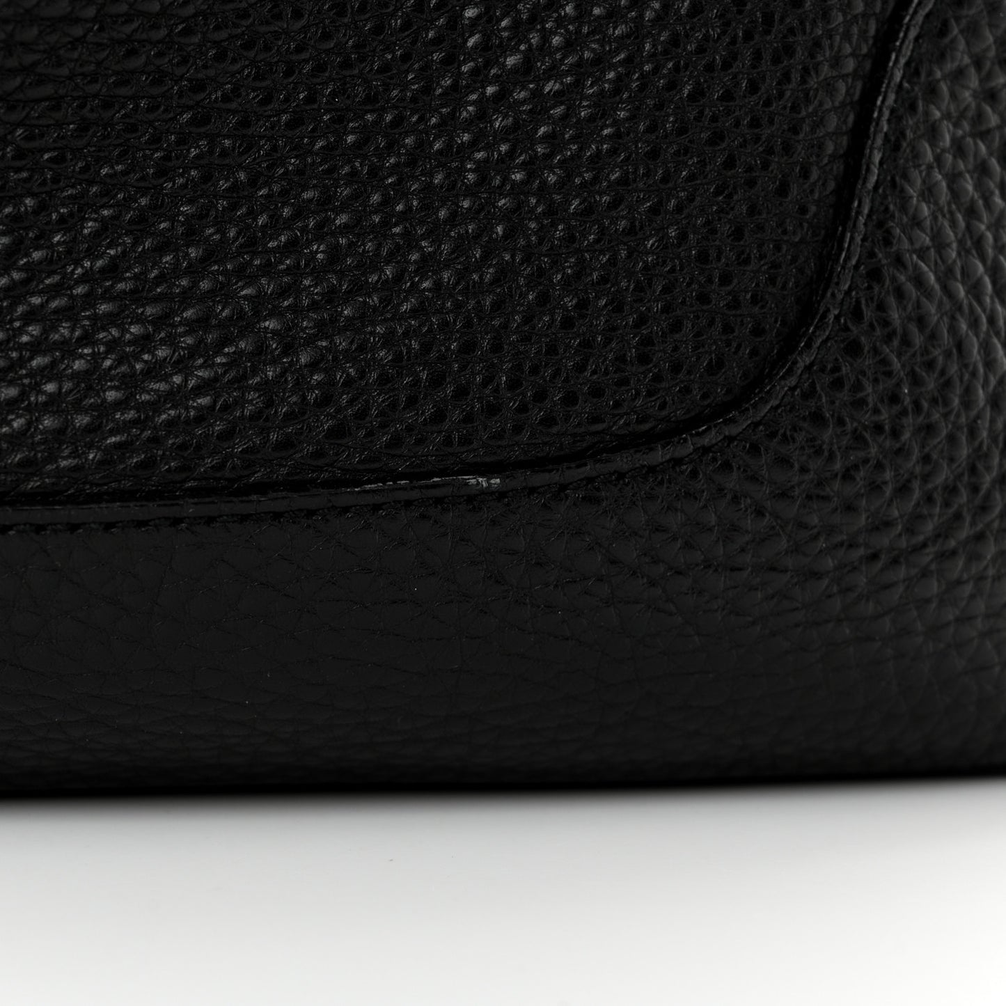 Pebbled Calfskin Medium Diana Bamboo Shoulder Bag Black
