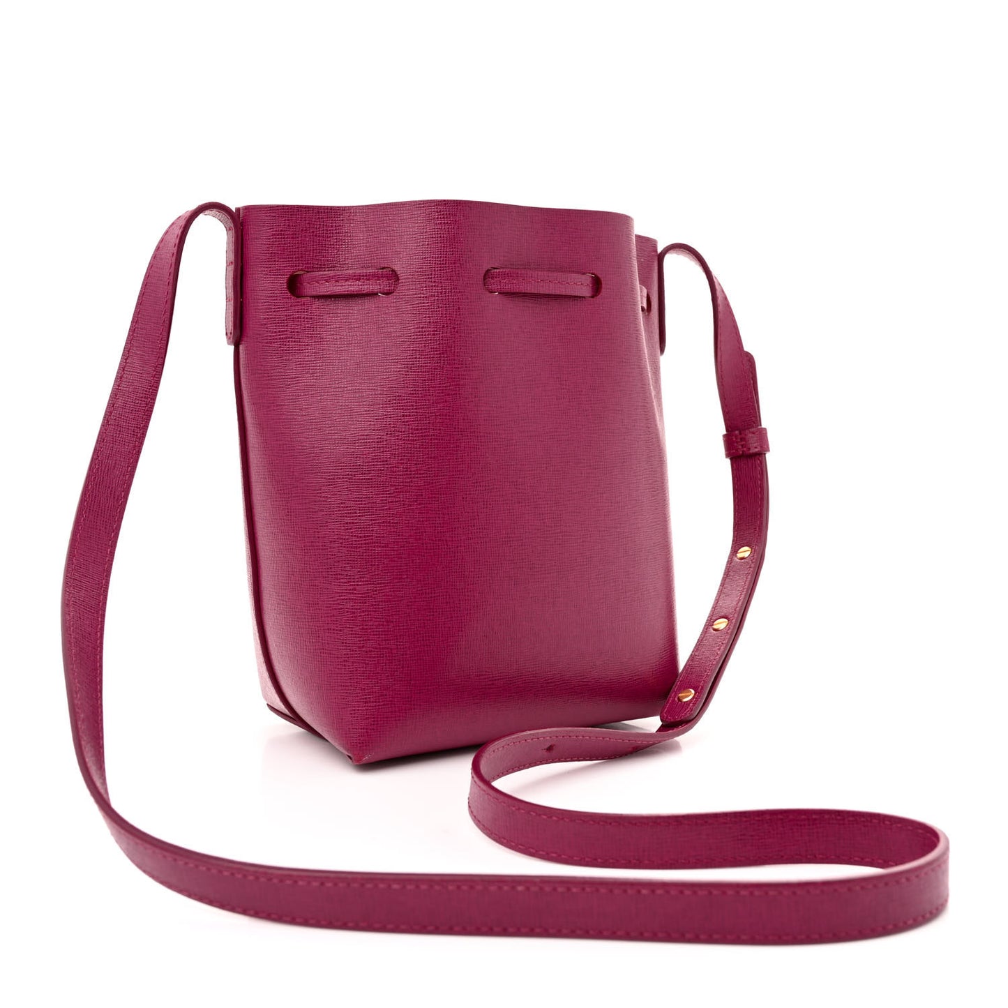 Saffiano Mini Mini Bucket Bag Dark Pink