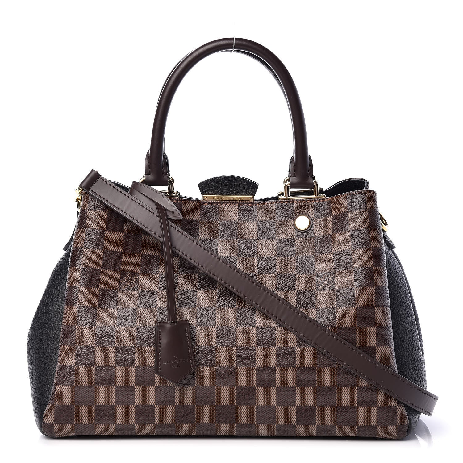 Louis Vuitton Damier Ebene Cuir Taurillon Brittany Black 1 of 10