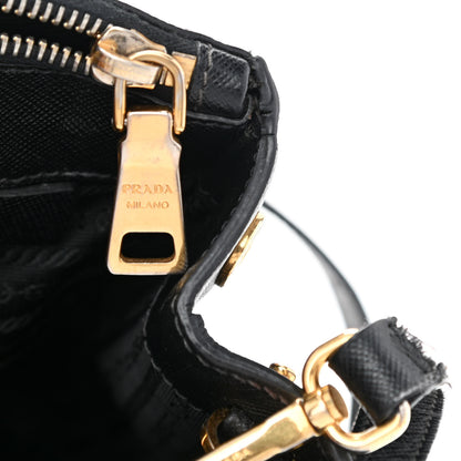 Prada Saffiano Small Galleria Double Zip Tote Black 12 of 16