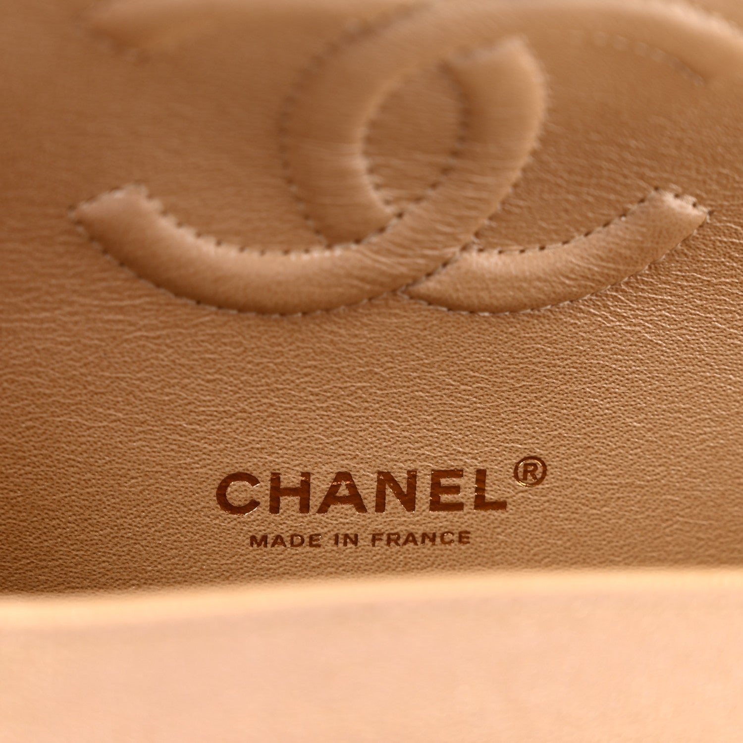 Chanel Iridescent Caviar Quilted Medium Double Flap Beige Beige 6 of 10