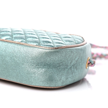 Gucci Laminated Nappa Trapuntata Mini Zumi Dome Shoulder Bag Rosa Lago Rame 9 of 9