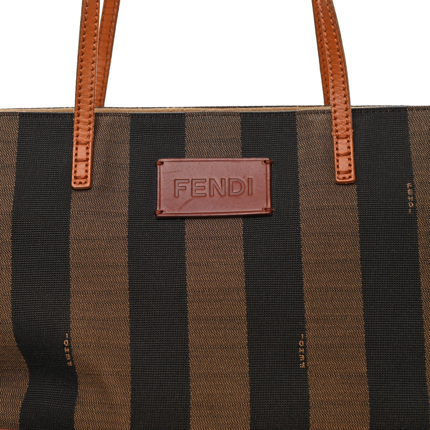 Fendi Pequin Cuoio Vegetale Medium Roll Tote Tobacco Cuoio Miele 7 of 12