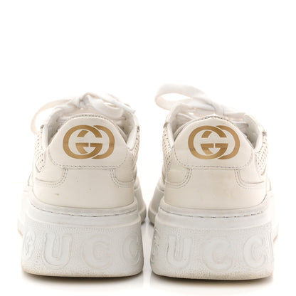 Gucci Calfskin GG Tennis Embossed Perforated Womens Platform 55mm Sneakers 37 Great White 6 of 14