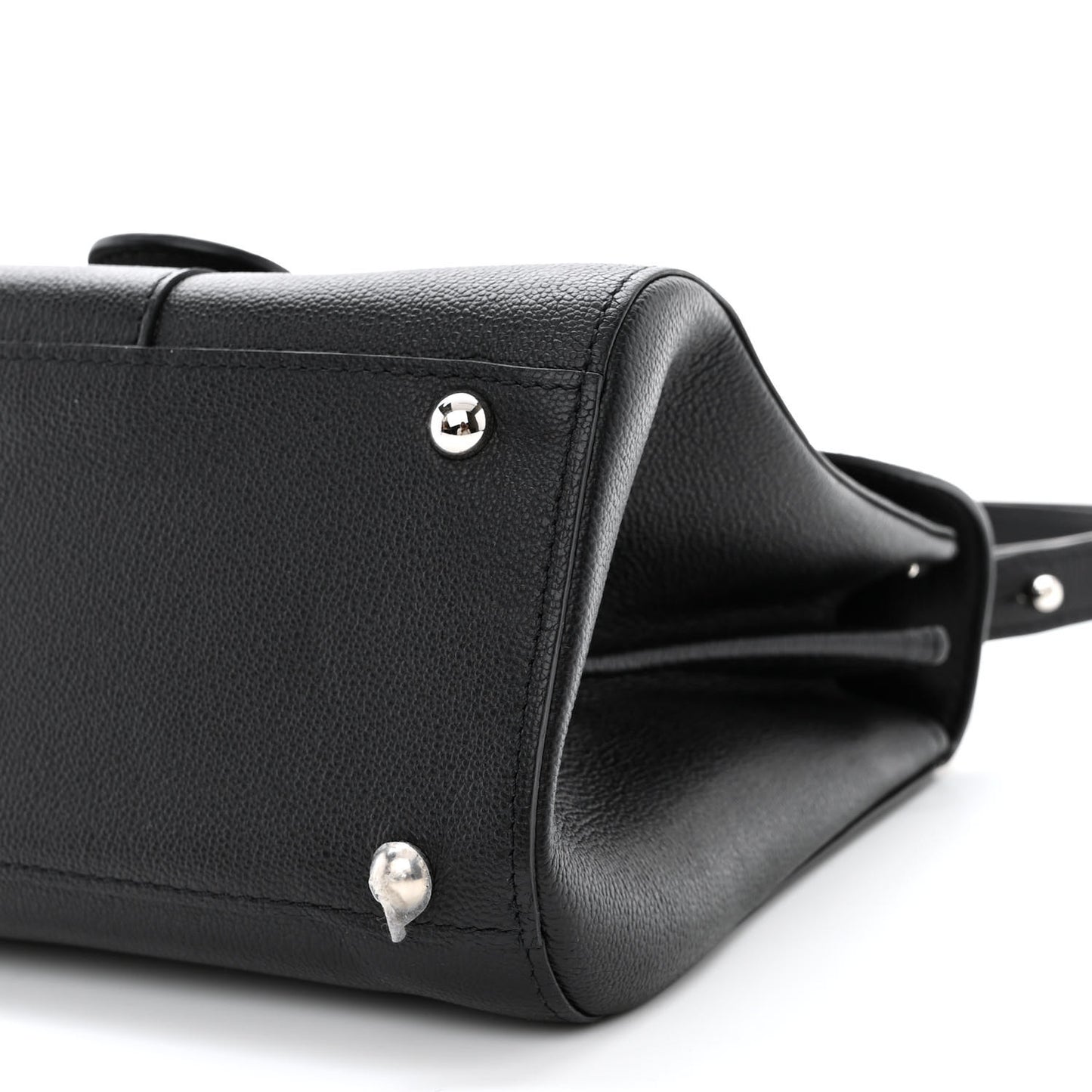 Grained Rodeo Calfskin Mini Brillant Camaieux Satchel Black